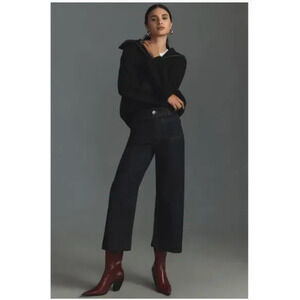 Anthropologie The Denim Colette Cropped Wide-Leg Jeans 27 NEW